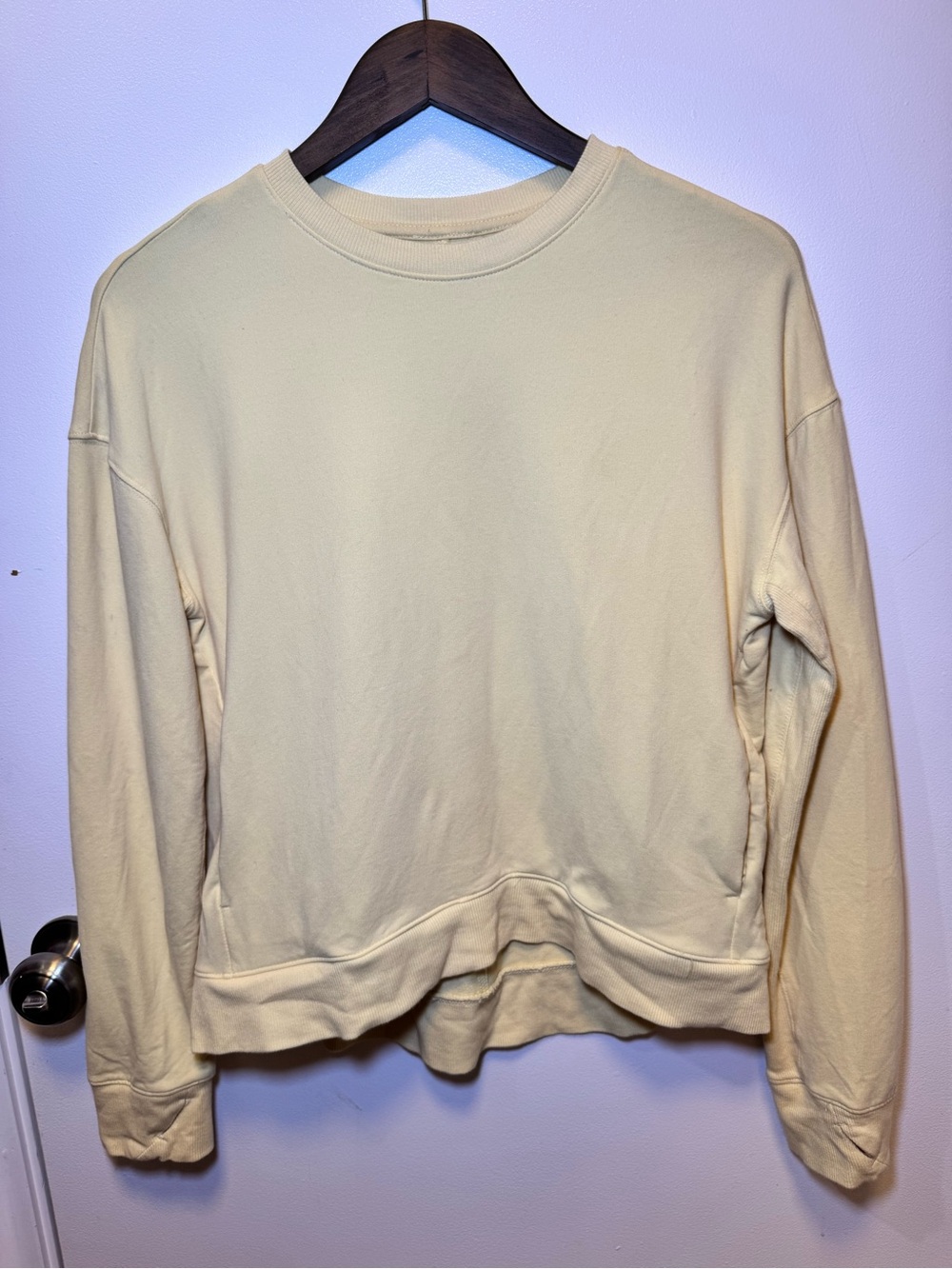 all in motion Light Yellow Crewneck Sweatshirt With Pockets